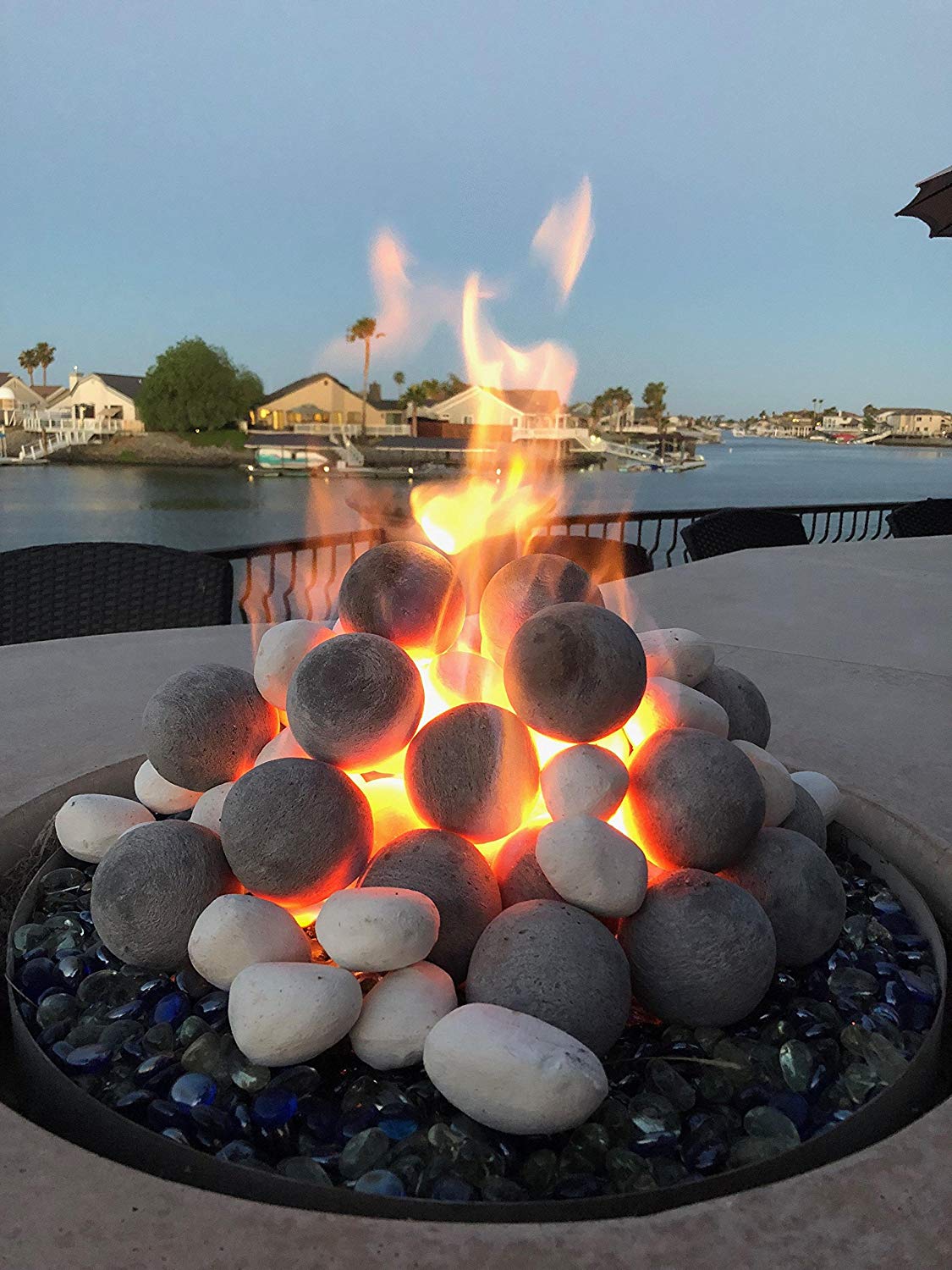 Photo of Fire Stones Smooth White 48pc - Outdoor Fire