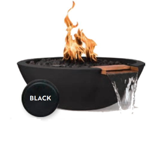 Photo of Sedona Round Fire & Water Bowl 33" w/ Coppwer Spillway - Fire Outdoor