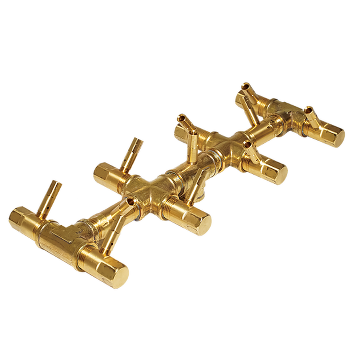 Photo of Tree-Style Linear Crossfire Brass Burners - Outdoor Fire