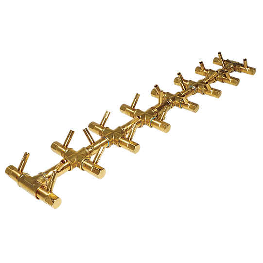 Photo of Tree-Style Linear Crossfire Brass Burners - Outdoor Fire