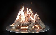 Photo of Western Oak Log Crossfire Sets - Fire Outdoor