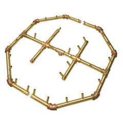 Photo of Octagonal Crossfire Brass Burners - Outdoor Fire