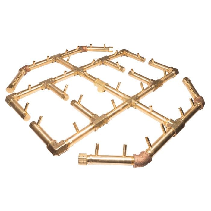 Photo of Octagonal Crossfire Brass Burners - Outdoor Fire