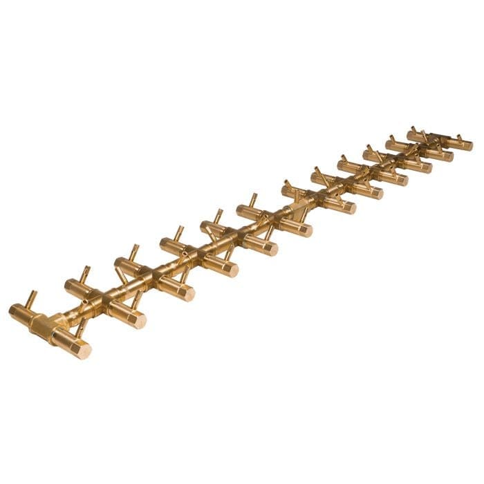 Photo of Tree-Style Linear Crossfire Brass Burners - Outdoor Fire