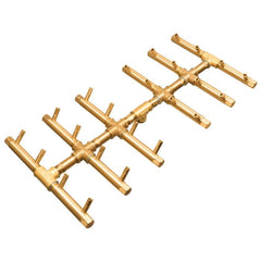 Photo of Double Tree-Style Linear Crossfire Brass Burners - Outdoor Fire