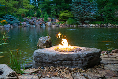 Photo of Aquascape Faux Stone Fire Pit - Fire Outdoor