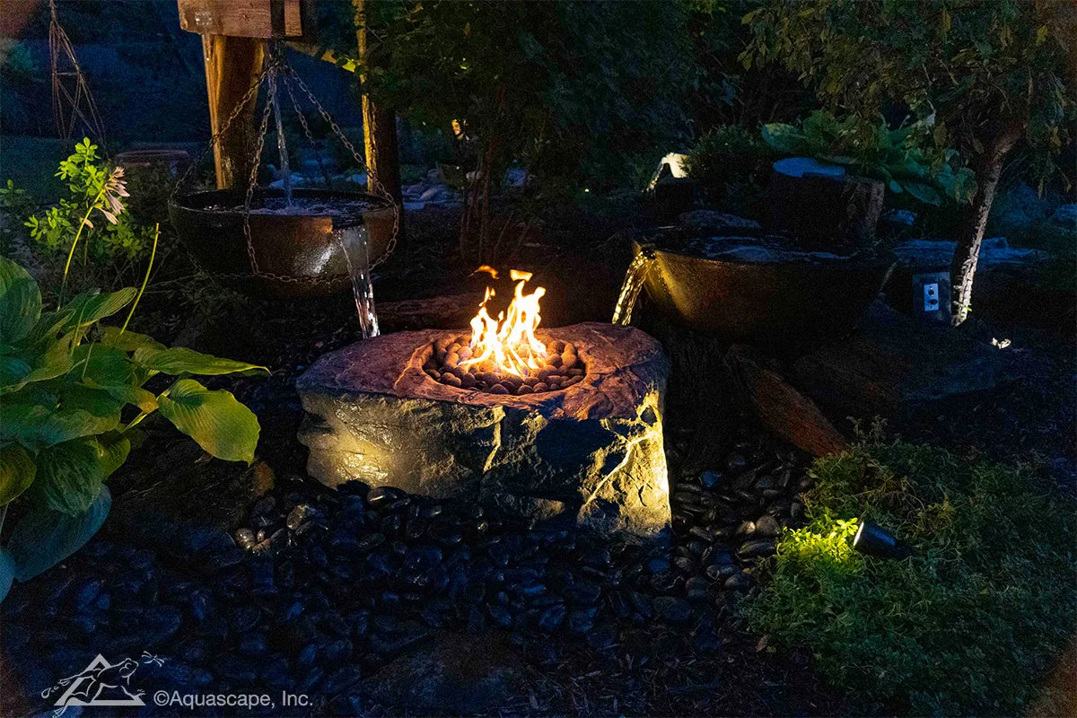 Photo of Aquascape Faux Stone Fire Pit - Fire Outdoor